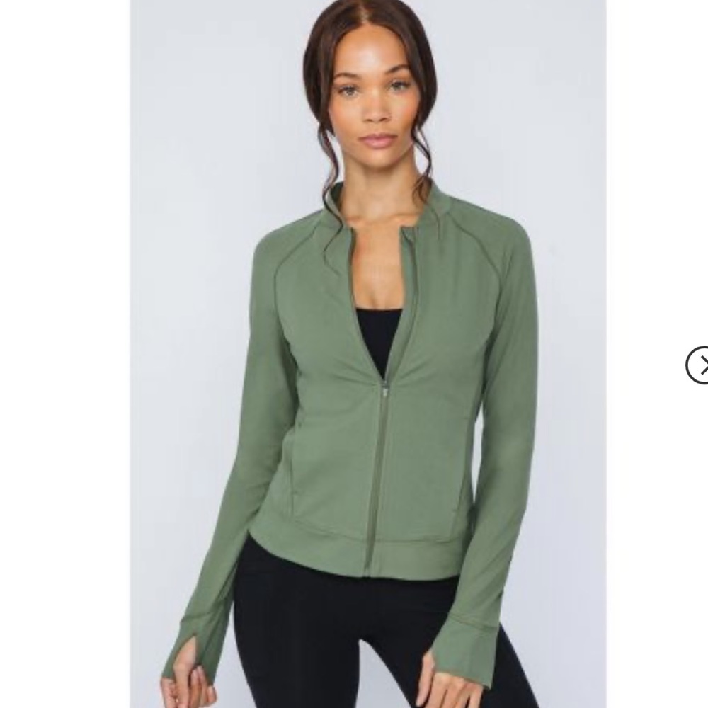 Yogalicious Womens Full Zip Cropped Performance Jacket Size XXL
